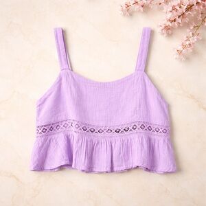 Roxy Light Purple Textured Top